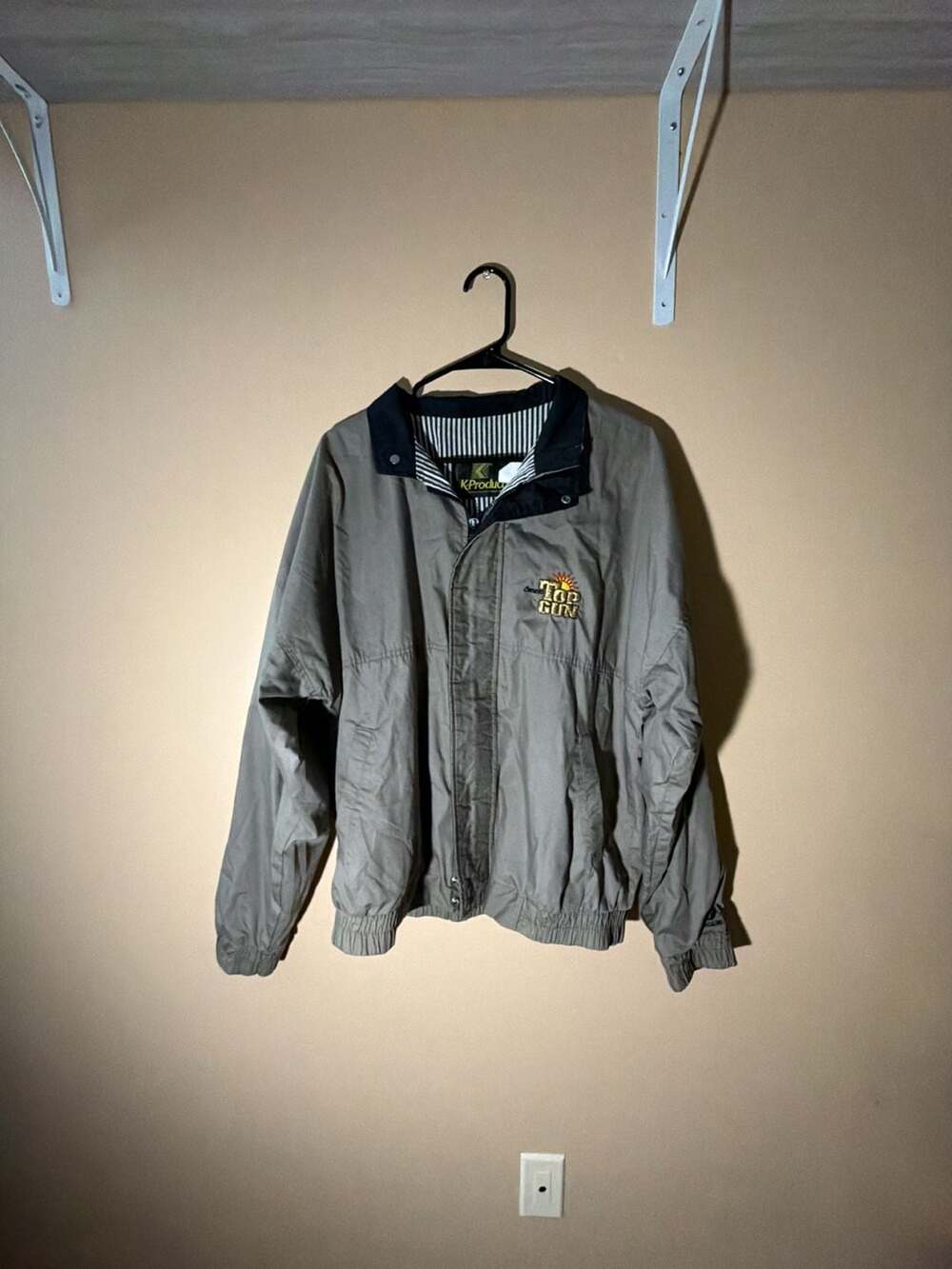 Vintage K-Products Top Gun Embroidered Windbreaker Jacket